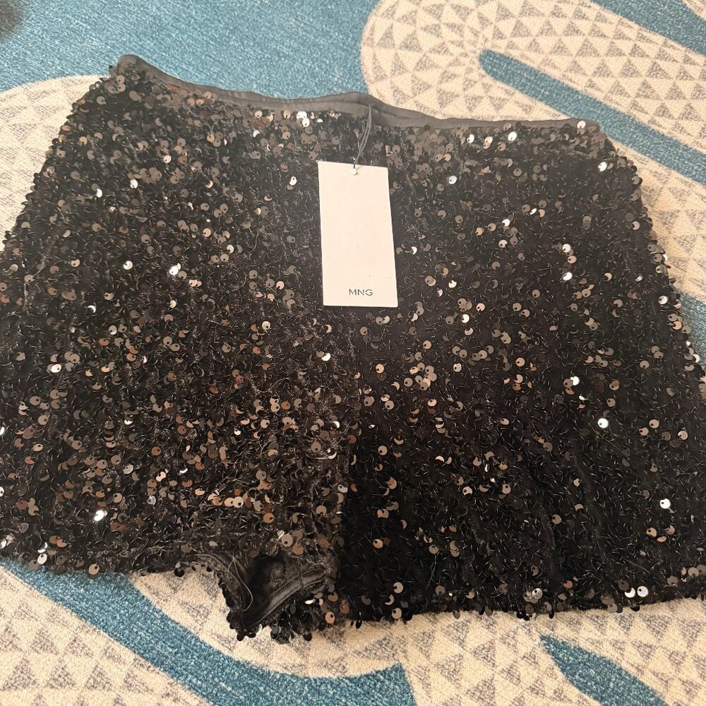 Black Sparkle Sequin skirt